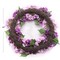 24" Mixed Purple Hydrangea Wreath - Realistic Silk Flowers & Grapevine Ring for Home & Event Decor by Floral Home®